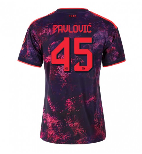 Bayern Munich Aleksandar Pavlovic #45 Alternativní Dres pro Dámské 2026-27 Krátký Rukáv Bayern Munich Aleksandar Pavlovic #45 Alternativní Dres pro Dámské 2026-27 Krátký Rukáv